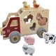 Zabawka Playwood drewniany sorter-samochód ze zwierzętami 10 elementów 2490413 (4894060608957) - obraz 1