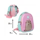 Дитячий дошкільний рюкзак для дівчаток 25х20х9см YES K-33 Pusheen 559758 рожевий/бірюзовий - зображення 2