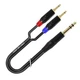 Аудио переходник Jack 3.5 стерео - XLR3 штекер/XLR3 гнездо INSERT 1 м медная витая жила черный - изображение 1