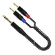 Аудио переходник Jack 3.5 стерео - XLR3 штекер/XLR3 гнездо INSERT 1 м медная витая жила черный - изображение 2