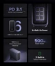 Зарядний пристрій Ugreen X759 Nexode 6-Port 500W GaN Desktop Fast Charger для iPhone 17/16/15, Galaxy S25/S24, MacBook Pro/Air, iPad, ноутбуків PD3.1-240W 5С1А Grey (55550) - зображення 10