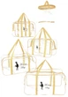 Набір 4+1 прозорих сумок в пологовий будинок Mommy Bag - S,M,L,XL - Бежевий + подарунок - органайзер - зображення 1