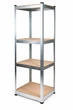 Стелаж 150x50x50 SpaceMax металевий оцинкований -4 полиці МДФ - зображення 1