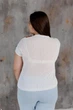 Женская вязаная футболка сетка ART KNIT белая, S-M 043746 - изображение 4