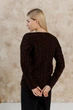 Вязаный женский джемпер Асоль ART KNIT шоколад с люрексом, S-M 043575 - изображение 6