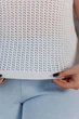 Женская вязаная футболка сетка ART KNIT белая, S-M 043746 - изображение 7