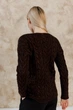 Вязаный женский джемпер Асоль ART KNIT шоколад с люрексом, S-M 043575 - изображение 10