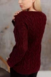 Вязаный женский джемпер Асоль ART KNIT бордовый с люрексом, L-XL 043567 - изображение 8