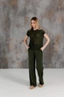 Женская вязаная футболка сетка ART KNIT оливка, S-M 043759 - изображение 5