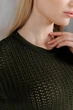 Женская вязаная футболка сетка ART KNIT оливка, S-M 043759 - изображение 8