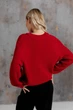 Женский вязаный джемпер с косами Фиона ART KNIT красный, One Size 043015 - изображение 6