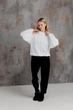 Женский вязаный джемпер с косами Фиона ART KNIT белый, One Size 043016 - изображение 6