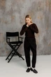 Кроп-джемпер Асоль ART KNIT шоколад с люрексом , S-M 043580 - изображение 3