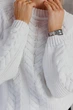 Женский вязаный джемпер с косами Фиона ART KNIT белый, One Size 043016 - изображение 10