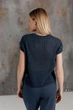 Женская вязаная футболка сетка ART KNIT синий джинс, S-M 043766 - изображение 7