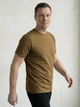 Унисекс базовая футболка из хлопка с эластаном, стрейч-кулир 200 г/м², койот , розмір L - изображение 1