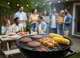 Мобільний вугільний гриль з кришкою BBQ Meeting BBQ5290 круглий 46x44x71 см компактний гриль для пікніка барбекю кемпінгу дачі переносний мангал на вугіллі з решіткою вентиляцією стійкий портативний садовий гриль для відпочинку на природі - зображення 7