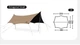 Тент-навес Naturehike CNK2350WS015 Cloud Skies Tarp Lite 550x465 см Коричневый (6977465866424) - изображение 8