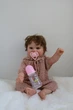 Лялька Реборн Reborn Doll 50 см, реалістична вініл-силіконова дівчинка пупс кучерява в одязі+аксесуари - зображення 2
