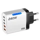 Зарядный адаптер 5 в 1 USB-C GaN 240W с 3PD и 2QC3.0 Белый - изображение 1