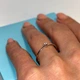 Серебряное кольцо 925 пробы с кубическим цирконием, родированное покрытие, 17.5 размер - изображение 2