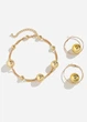 Набір біжутерії кольє сережки з великими бусинами Fashion Jewelry Золотий 15832 - зображення 2