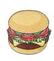 Пляжный коврик Hamburger 143см - изображение 3