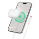 Зарядка Qi2.2 HOCO Fast magnetic wireless fast charger CW63 Pro |25W Max| White - зображення 3