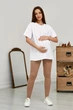 Хлопковая футболка для беременных и кормящих для любого срока Ankara S/M Lullababe Белый LB09AN102 - изображение 5