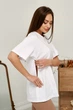 Хлопковая футболка для беременных и кормящих для любого срока Ankara S/M Lullababe Белый LB09AN102 - изображение 7
