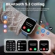 Смарт-годинник 1.95" Без бренду з Bluetooth дзвінками, Фітнес-трекер IP68, Темно-синій - зображення 5