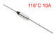 Термопредохранитель 116°C 10А250V RY01 (пр40134) - изображение 1