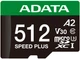 Karta pamięci microSD Adata Speed Plus 512GB z adapterem SD (UD512GUI3V30A2SP-RA1) - obraz 1