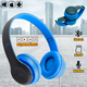 Беспроводные Bluetooth наушники с микрофоном Usams Wireless P47-BT5 складные, полноразмерные MP3, FM, microSD Blue - изображение 1