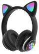 Бездротові Bluetooth навушники з вушками CATEAR BT5 з RGB підсвічуванням, вологозахищені, повнорозмірні Black - зображення 3