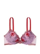 Комплект Victoria’s Secret модель Rosebud Dot Push-Up Bra +V-Trong Світло-бузковий з червоним 34B-XS - изображение 5