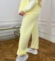 Костюм-двойка женский велюровый повседневный с кофтой на молнии и свободными брюками оверсайз демисезонный G&M k-128650 42-46 Размер цвет желтый - изображение 3