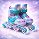 Дитячі ролики Scale Sports Rainbow Tiffany регульований розмір 26–29 - зображення 1