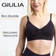 Жіночий топ із функцією бюстгальтера Giulia BRA DOUBLE SHAPEWEAR L/XL Black, з моделюючим ефектом, безшовний - зображення 1