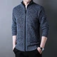 Мужской кардиган на молнии KnitJacket, размер S-M, темно-синий - изображение 2