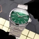 Мужские классические часы Casio MTP-VD03D-3A1 серебристые с зелёным циферблатом - изображение 5