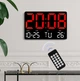 Годинник Deepfox GH-0717 LED цифровий електронний настінний/настільний Будильник Дата Температура 25х17см червоний - зображення 1