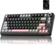 Механічна ігрова клавіатура Aula S75 Pro Black-Pink з TFT-дисплеєм, 2.4G/Bluetooth/Кабель - изображение 1