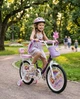 Детский велосипед 18" CORSO EMILY двухколесный для детей 6-8 лет 110-140 см с ручными и ножным тормозами и дополнительными колесами багажником корзиной звонок для девочки фиолетовый - изображение 6