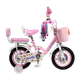 Велосипед Corso Emily 12 дюймов 2-х колесный для детей 3-4 года рост: 80-100 см с ручным и ножным тормозом, корзинкой и дополнительными колесами для девочки розовый - изображение 7