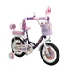 Детский велосипед Corso Emily 14" дюймов 2-х колесный для детей 4-5 лет рост: 90-105 см с корзинкой ручным и ножным тормозом звонком багажником для девочки фиолетовый - изображение 6