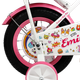 Велосипед Corso Emily 14" 4-5 лет 90-105 см двухколесный со стальной рамой ручным и ножным тормозом и дополнительными колесами для детей - изображение 12