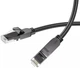 Мережевий інтернет кабель для роутера Borofone BUS01 CAT6 High-Speed 1Gbts LAN RJ45 1м - Black - зображення 3