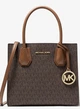 Сумка Michael Kors Mercer Medium Logo and Leather Accordion Crossbody Bag Brown - зображення 1