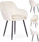 Krzesło welurowe ModernHome by Multistore Kremowe TH-DC-3 (5905817011735) - obraz 7